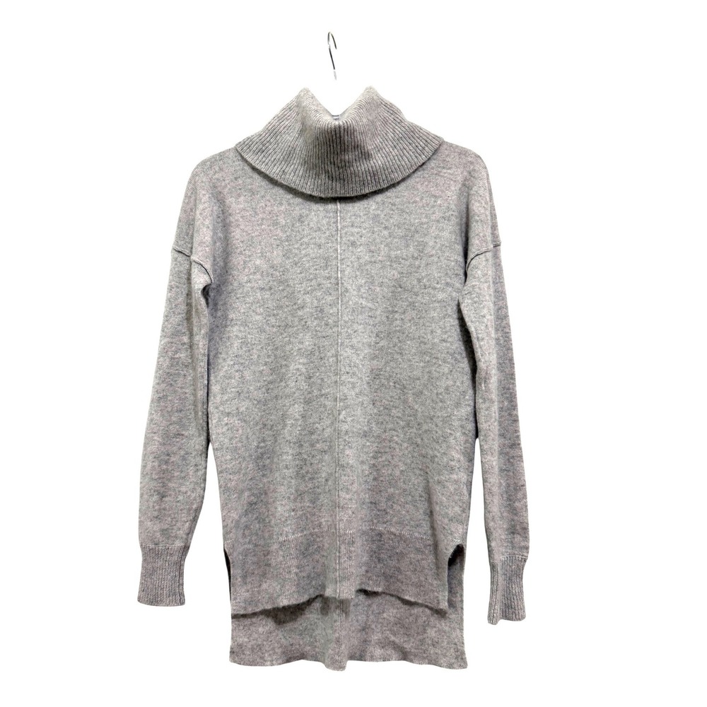 Cynthia Rowley Womens Gray 100% 2-Ply Cashmere Cowl Neck High-Low Sweater Small